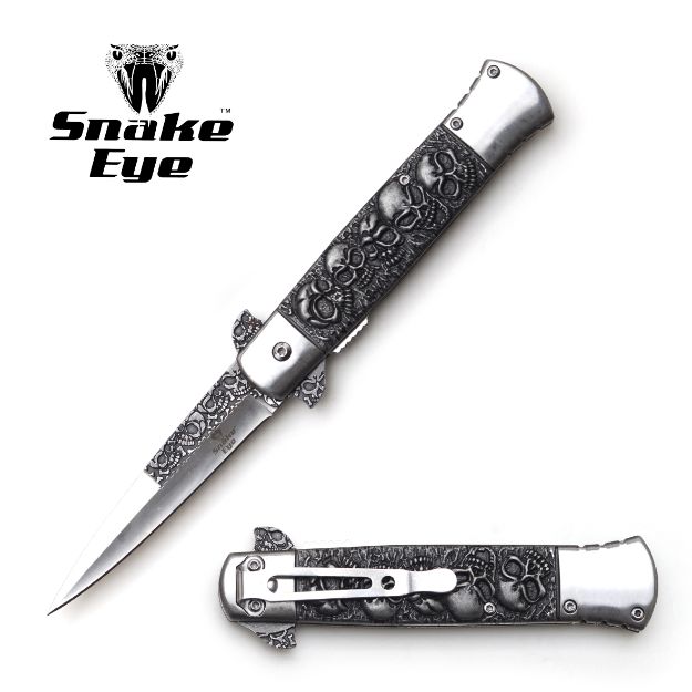 Turkey Creek Trading Company Inc.: Snake Eye Gothic Design Spring Assist  Knife 5 Closed