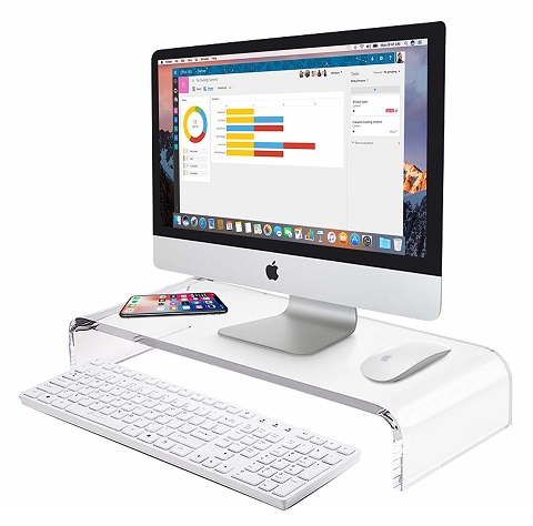 Abovetek Acrylic Monitor Stand Imac Stand Computer Printer Riser