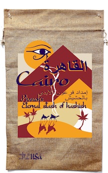 CAIRO EGYPT MARIJUANA BURLAP BAG