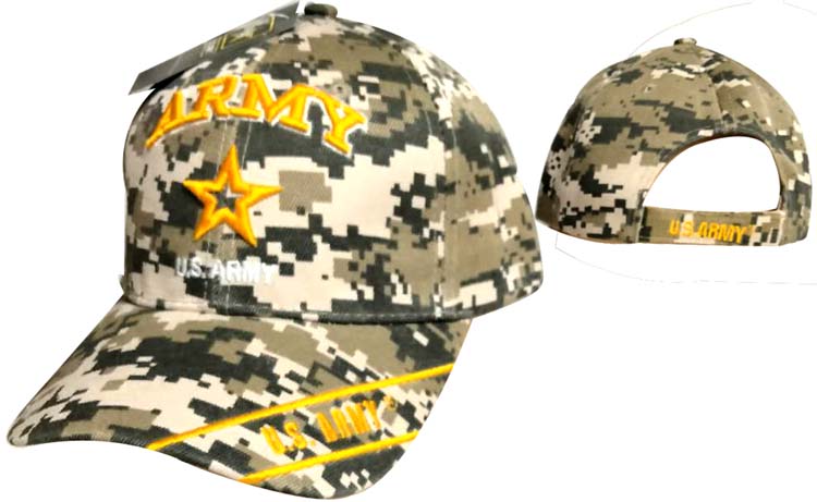 Official US Army Licensed ARMY & Army Gold Star digi-camo Cap