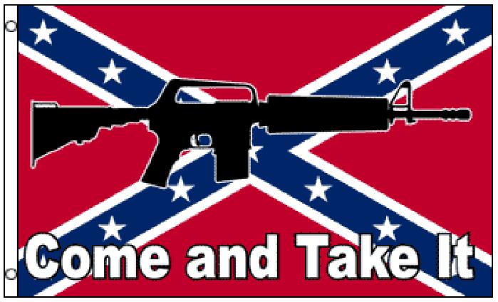 Confederate Flag With Guns