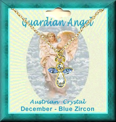 Guardian Angel Birthstone Necklace