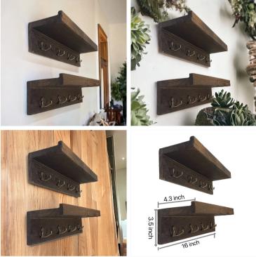 Wood wall Shelf key hooks, a lots