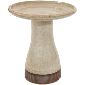 Glazed Duo-Tone Outdoor Birdbath