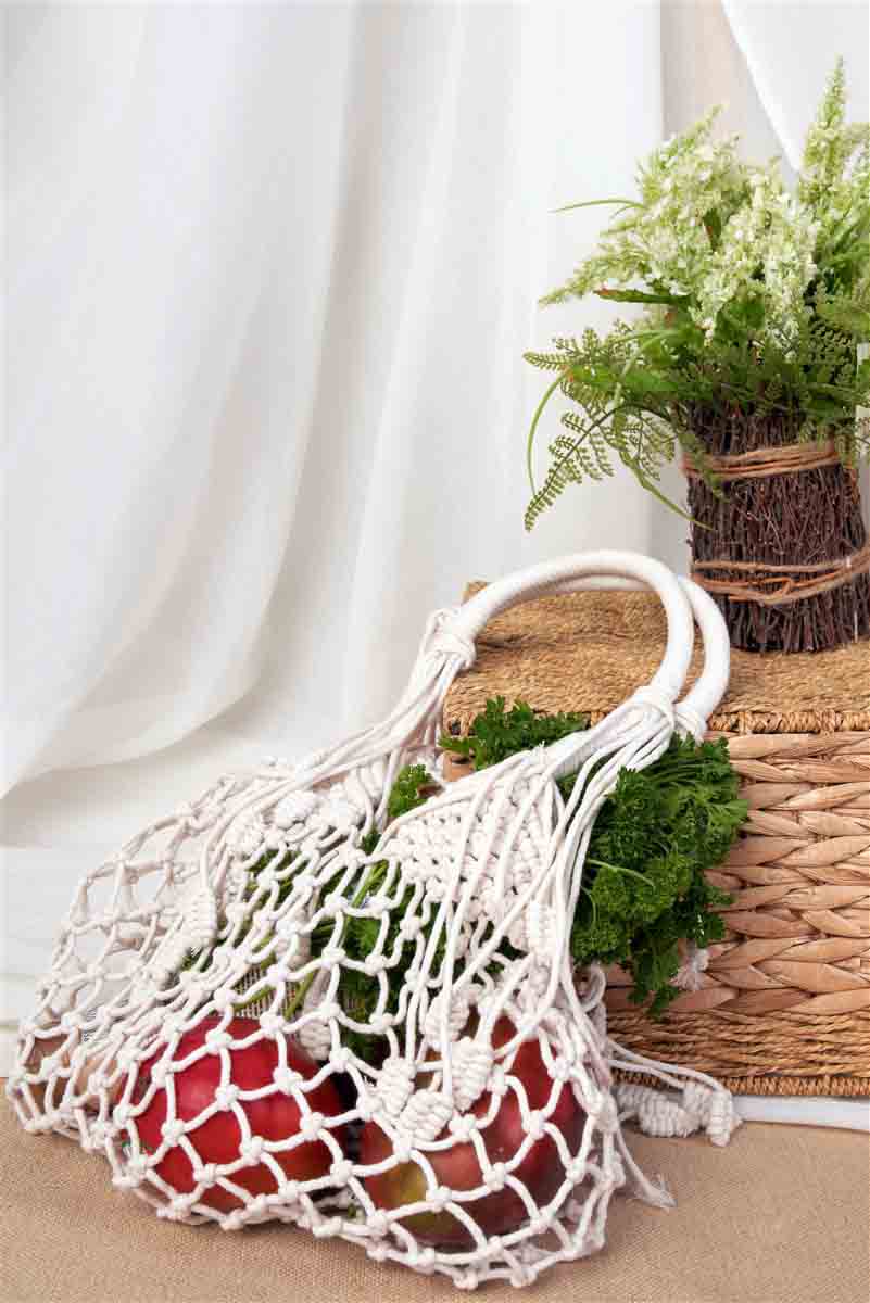 Fashion Cotton Fringe Net Bag