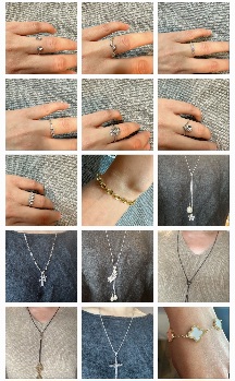 Necklace, bracelets,rings