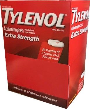 Tylenol Counter Dispenser Box 50ct