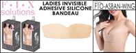 WC-F1O-BRULINE Ladies Invisible Adhesive U-Plunge Bra