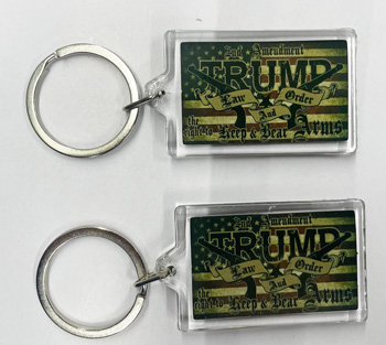 Trump Law and and Order Plastic KEYCHAINs