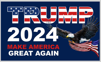 Trump 2024 Eagle 3 x 5 FLAGs Make America Great Again