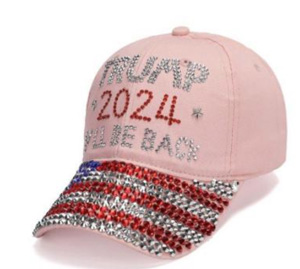 Trump RHINESTONE Pink CAPs