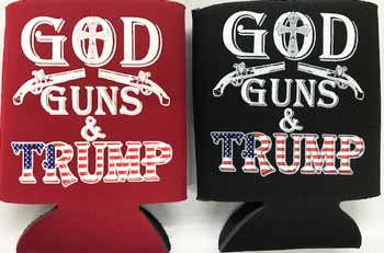 God Guns and Trump KOOZIES