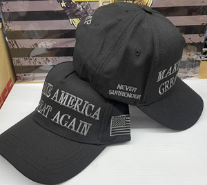 Dark MAGA Black TRUMP Caps