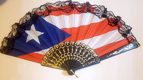 PUERTO RICO ''FLAG'' HAND FAN