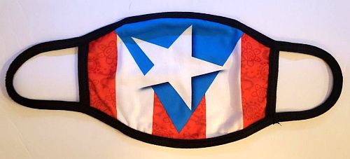 PUERTO RICO ''FLAG-TAINO SYMBOLS'' FACE MASK