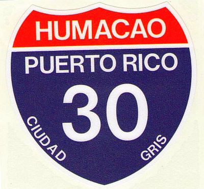PUERTO RICO CARRETERA ''HUMACAO'' CAR STICKER