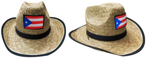 PUERTO RICO FLAG STRAW HAT