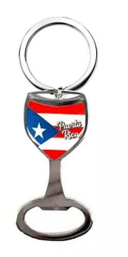 PUERTO RICO FLAG ''CUP'' BOTTLE OPENER