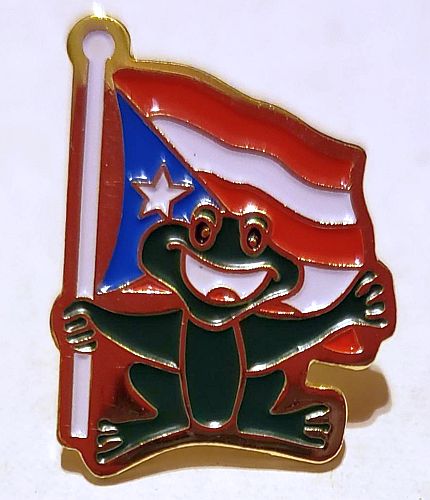 PUERTO RICO FLAG-COQUI PIN