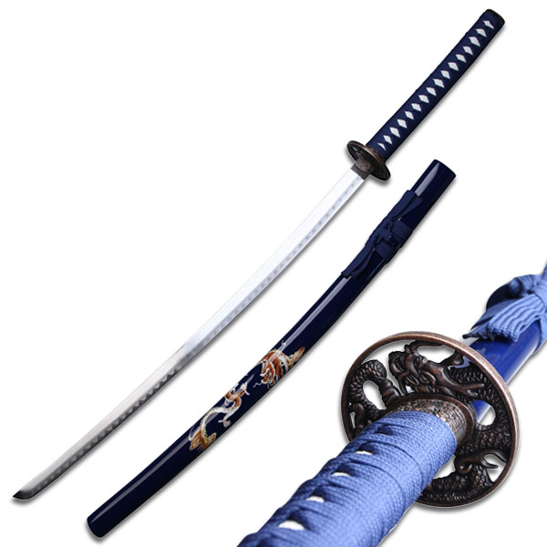 Blue DRAGON Katana Samurai Sword