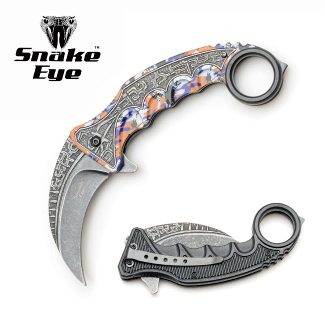 Snake Eye Tactical Spring Assist Karambit Style KNIFE SE-0117-8