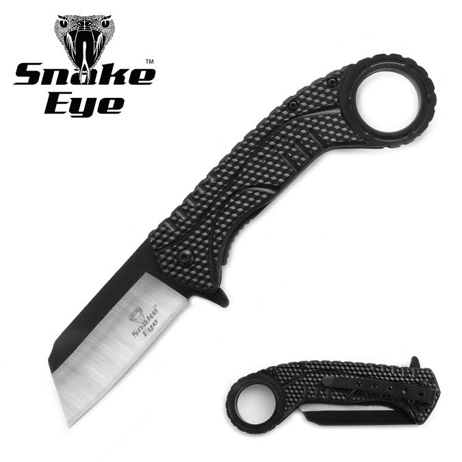 Snake Eye Tactical Karambit Style SpRING Assist Knife BKBK