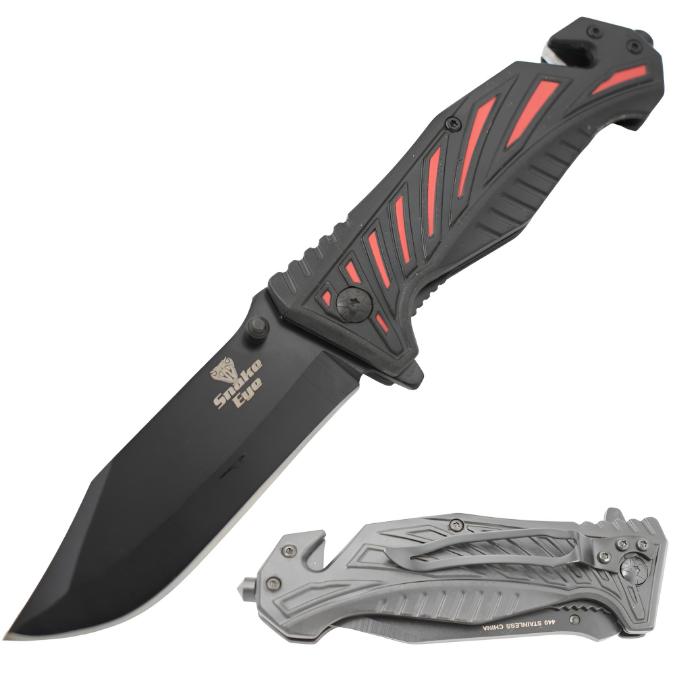 Snake Eye Tactical Rescue Style Spring Assist knife SE-1970RD