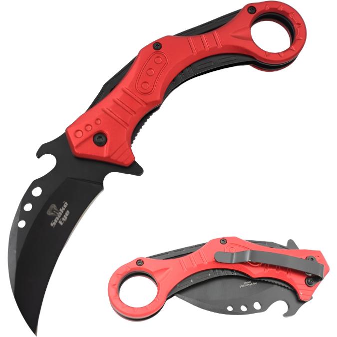 Snake Eye Tactical Karambit Style Spring Assist knife SE-1965BU