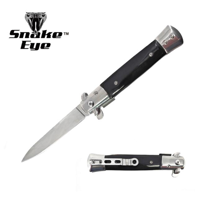 Stiletto Style Black Pearl Spring Assisted KNIFE SE-575BP