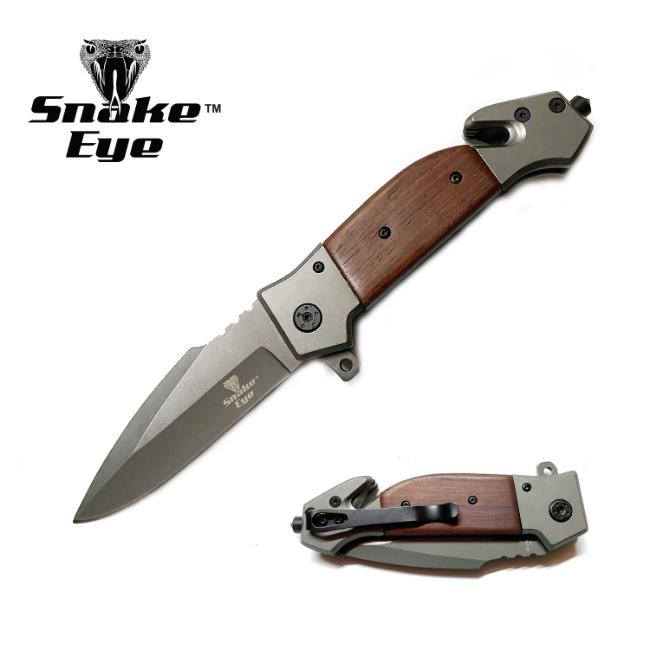 Snake Eye Tactical Rescue Style Spring Assist knife SE-1019WD