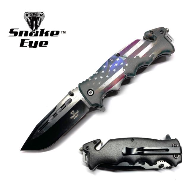 Snake Eye Tactical Rescue Style Spring Assist Knife SE-8005US