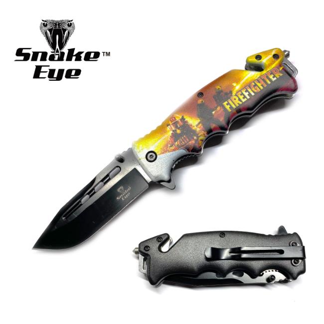 Snake Eye Tactical Rescue Style Spring Assist Knife SE-8005FF