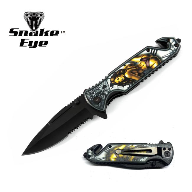 Snake Eye Tactical Rescue Style Spring Assist Knife SE-0149