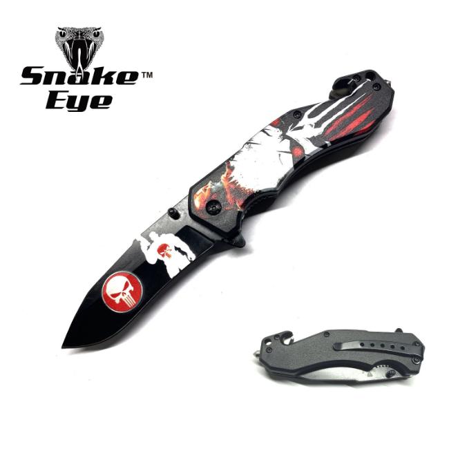 Snake Eye Tactical Rescue Style Spring Assist KNIFE SE-8004