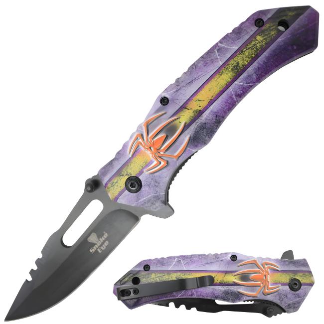 SNAKE Eye Tactical Spider Design Spring Assist Knife SE-130PP