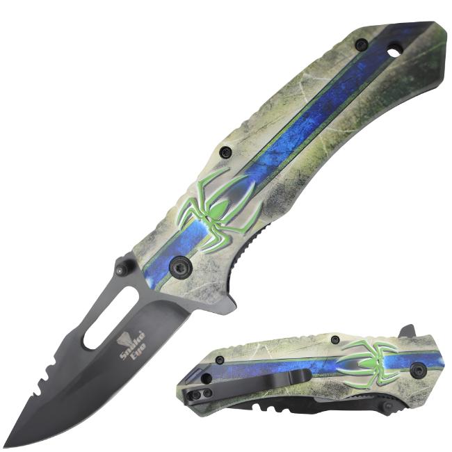 SNAKE Eye Tactical Spider Design Spring Assist Knife SE-130GN