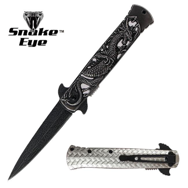 Dark Fantasy Blades DRAGON Style Spring Assist Knife DF-0164W