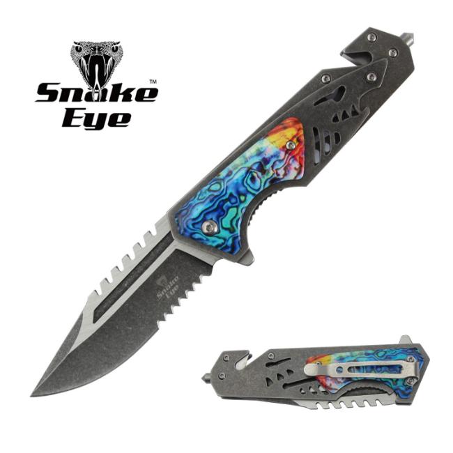 Snake Eye Tactical Rescue Style Heavy Duty Assist Knife SE-069MC