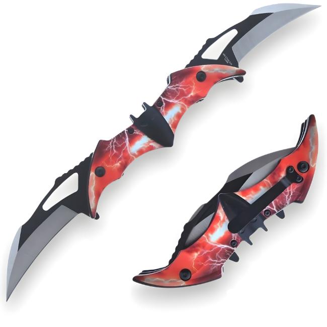 SNAKE Eye Tactical RL Double Bladed Fantasy Spring Assisted Knife