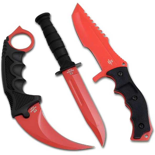 Snake Eye Tactical Triple Hunting KNIVES Set SE-3SETRD