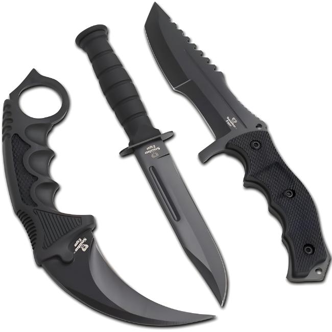 SNAKE Eye Tactical Triple Hunting Knives Set SE-3SETBK