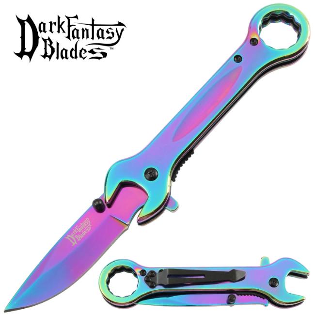 Dark Fantasy Blades WRENCH Tactical Assist Pocket Knife DF-1103RB