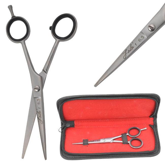 Laila's Professional Barber SCISSOR Silver Finish (L-517SS-6.5'')