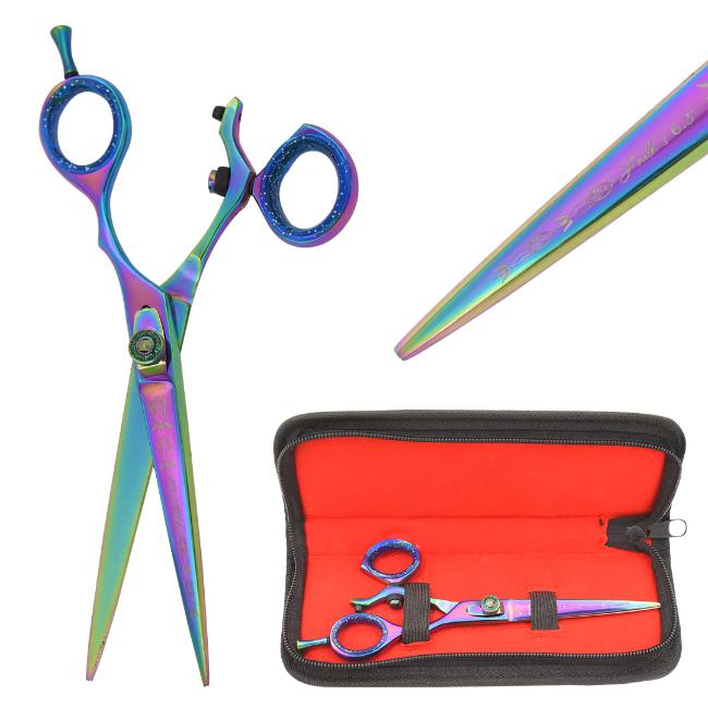 Laila's Professional Barber SCISSOR Rainbow Finish (L-513RB-6.5'')