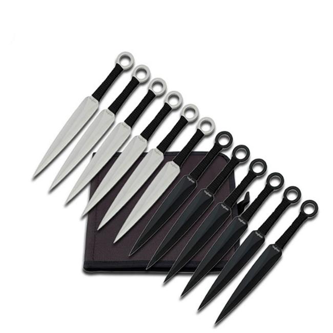 12pc Throwing KNIFE Set 8.5'' Overall Includes Carrying Case