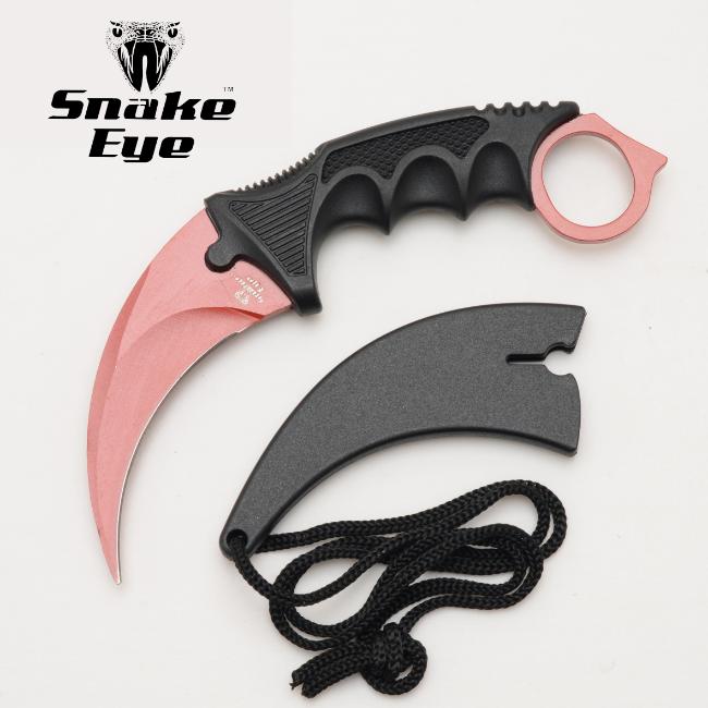 Snake Eye Tactical Karambit Style Neck Knife SE-0223RD