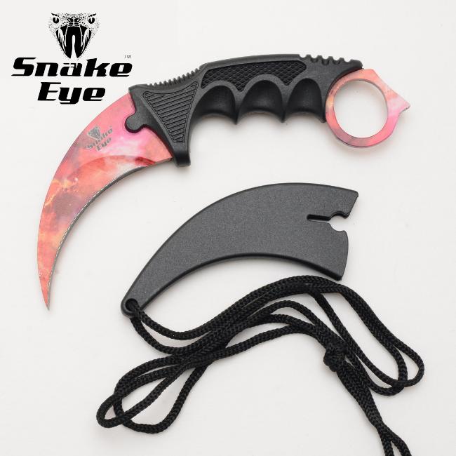 Snake Eye Tactical Karambit Style Neck Knife SE-0223GX-2