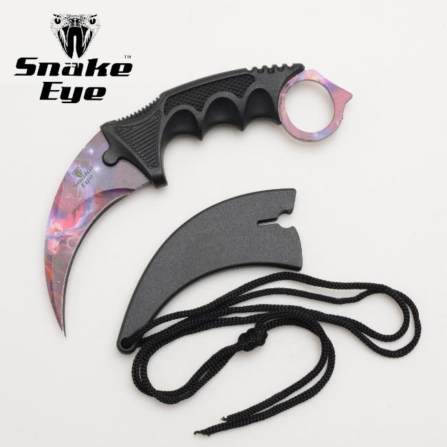 Snake Eye Tactical Karambit Style Neck Knife SE-0223GX-4