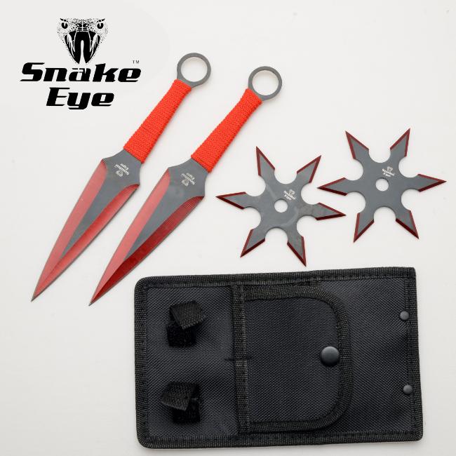 Snake Eye Tactical THROWING KNIFE & Star Set SE-0703RD-2SET