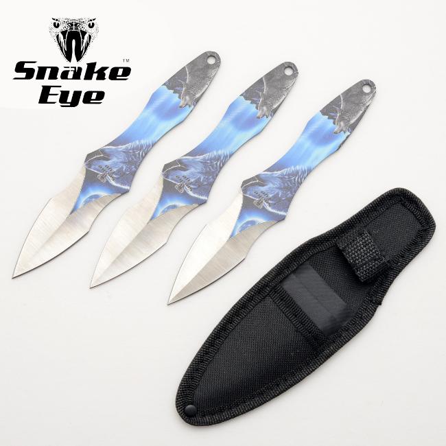 Snake Eye Tactical 3 PC THROWING KNIFE Set SE-070BL